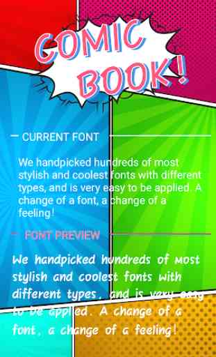 Comic Book Font for FlipFont , Cool Fonts Text 1