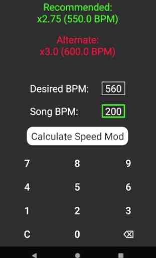 DDR Speed Mod Calculator 1