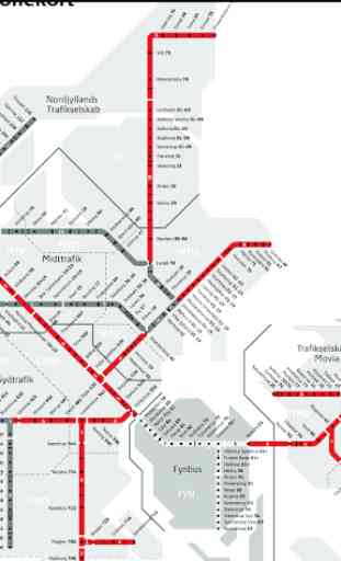 Denmark DBS Rail Map 2