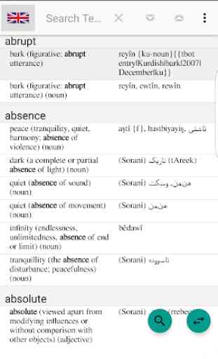 English to Kurdish Dictionary - Offline 3