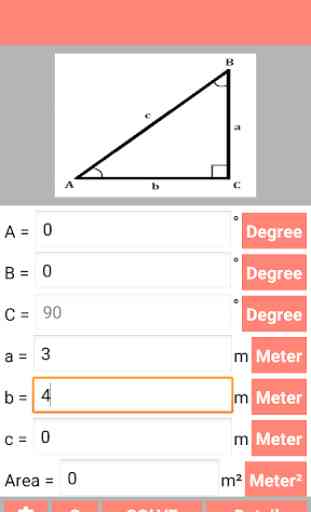 Right Angled Triangle Calculator and Solver 2