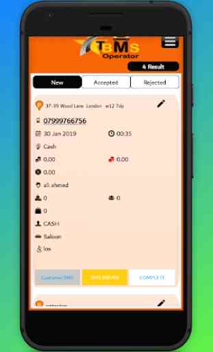 TBMS Operator app taxi dispatch system 4