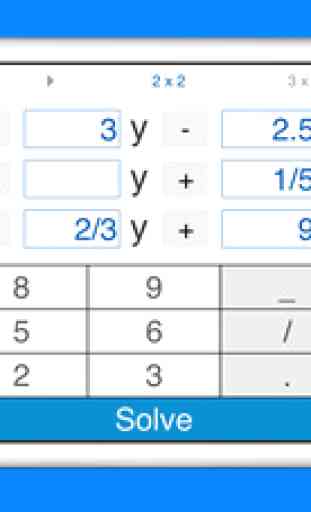 System of linear equations solver and calculator for solving systems of linear equations with three variables 1