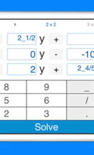 System of linear equations solver and calculator for solving systems of linear equations with three variables 2