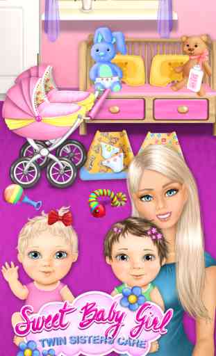 Sweet Baby Girl Twin Sisters Care - Pregnant Mommy Helper 1