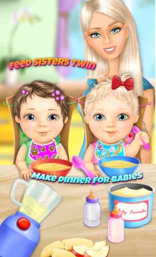 Sweet Baby Girl Twin Sisters Care - Pregnant Mommy Helper 2