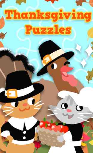 Thanksgiving Puzzles - Fall Holiday Games for Kids 1