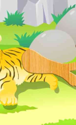 Toddler Preschool Zoo Animals Shape Jigsaw Puzzles 4