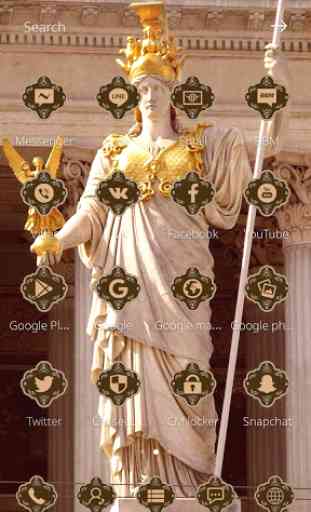 Athena goddess statue theme 2