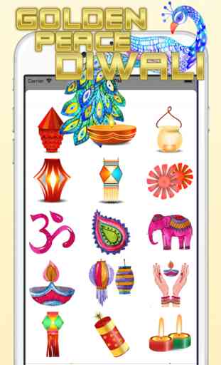 Golden Peace Diwali Sticker 2
