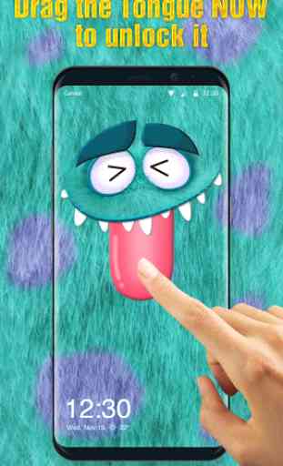 Pull My Tongue--Funny Cartoon Game Lock Screen 2