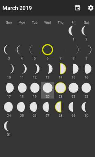 Simple Moon Calendar 1