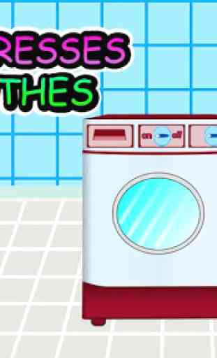 Washing and Ironing Clothes: Kids Laundry Game 1