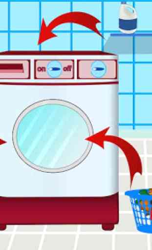 Washing and Ironing Clothes: Kids Laundry Game 3
