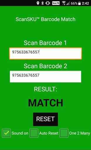 Barcode Match & Comparison Checker Lite 2
