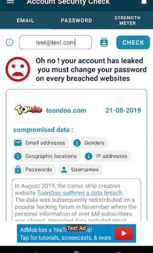 Have I been Pwned  ? Account security check 1