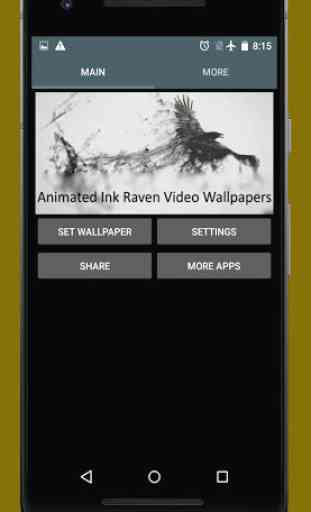 Animated Ink Raven Live Wallpapers 3
