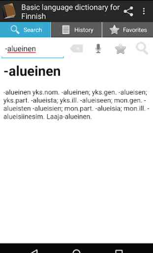 Basic language dictionary for Finnish 2