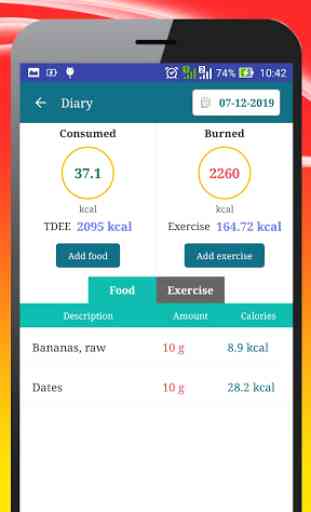 Weight tracker - BMI Counter - Food Diary 2