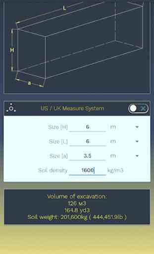 Earthworks calculator - Soil volume and weight 2