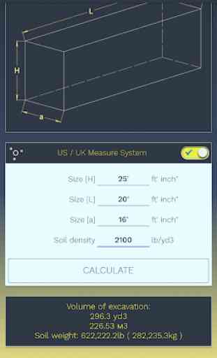 Earthworks calculator - Soil volume and weight 3