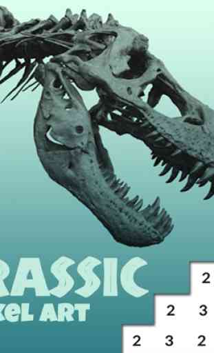 Jurassic Coloring World: Dinosaur Pixel Art 1