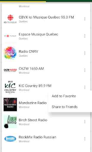 Quebec Radio Stations - Canada 1