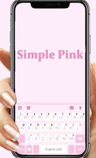 Simple Pink Keyboard Theme 1