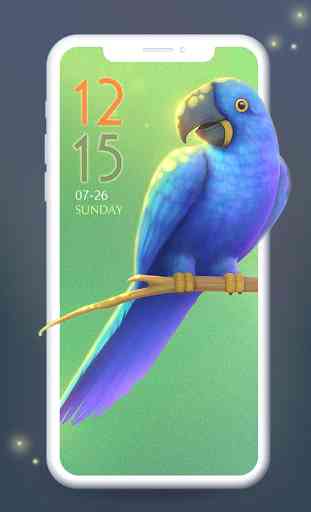 Beautiful Natural Blue Parrot Theme P20 Pro 2