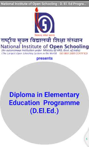 Diploma in Elementary Education (D.El.Ed.) 1
