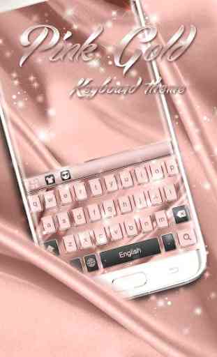 Pink Gold Keyboard Theme 1