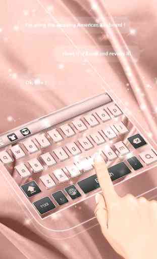 Pink Gold Keyboard Theme 4