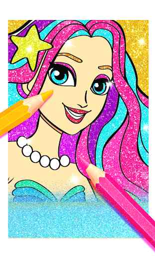 Rainbow Glitter Coloring Book Mermaids 2