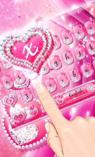 Sparkle Pink Keyboard Theme 2