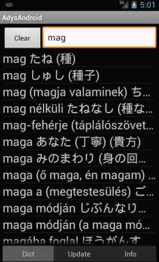 Dictionary Hungarian-Japanese 1