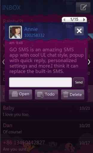 GO SMS Pro Purple theme 2