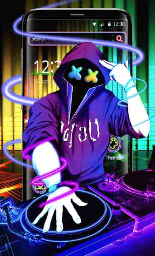 Neon DJ Music Colorful Theme 2