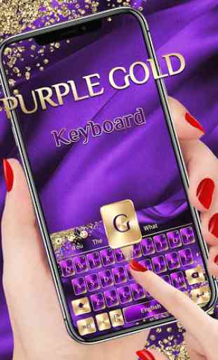 Purple Gold Luxury Keyboard 1
