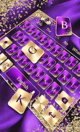 Purple Gold Luxury Keyboard 2