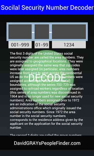 Social Security # Decoder 3