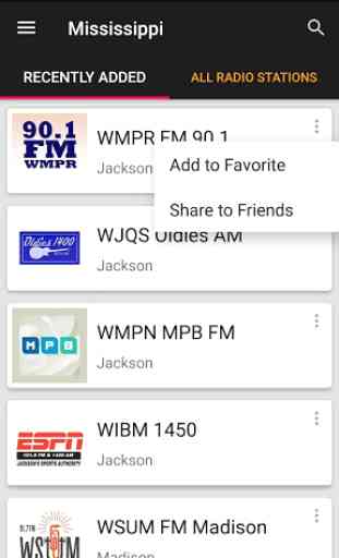 Mississippi Radio Stations - USA 1