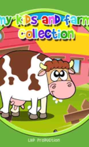 my children and their collection of farm animals - free 1