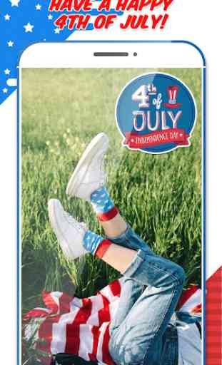 4th of July Photo Editor - American Flag Stickers 4