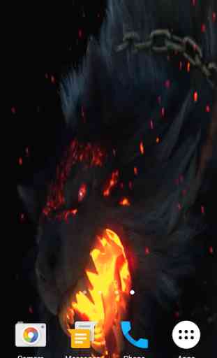 Angry Fire Wolf Live Wallpaper 4
