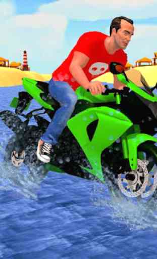 Beach Water Surfer Bike Rider: Motorcycle Stunts 4