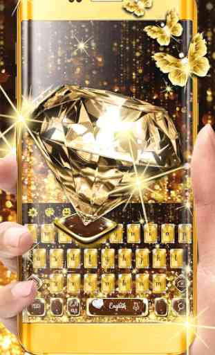 Gold Diamond Glitter Keyboard 1
