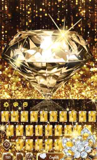 Gold Diamond Glitter Keyboard 4