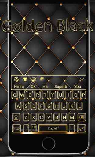 Golden Black Luxury Keyboard Theme 3
