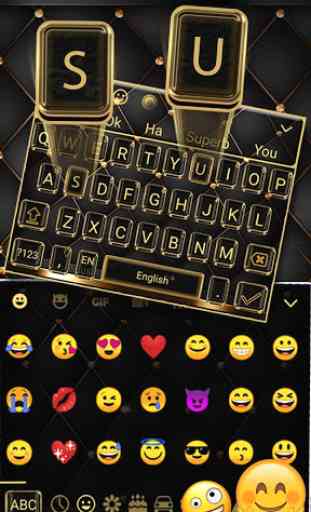 Golden Black Luxury Keyboard Theme 4