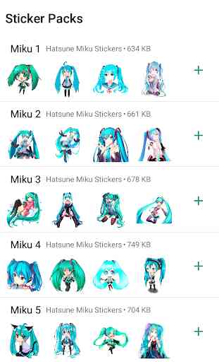 Hatsune Miku Stickers for WhatsApp - WAStickerApps 1